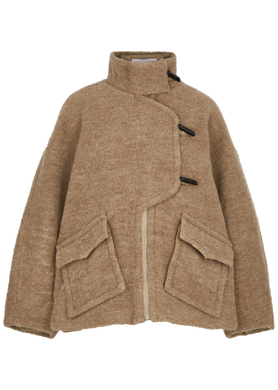 Ganni Bouclé Wool Jacket - Brown - 42 (UK14 / L)