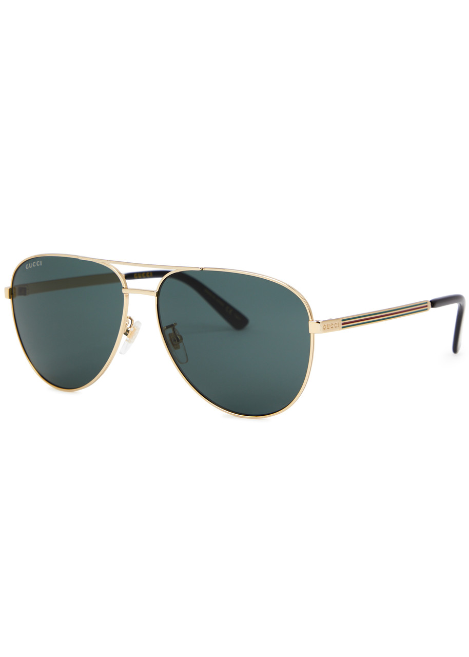 Gucci Aviator-style Sunglasses - Gold