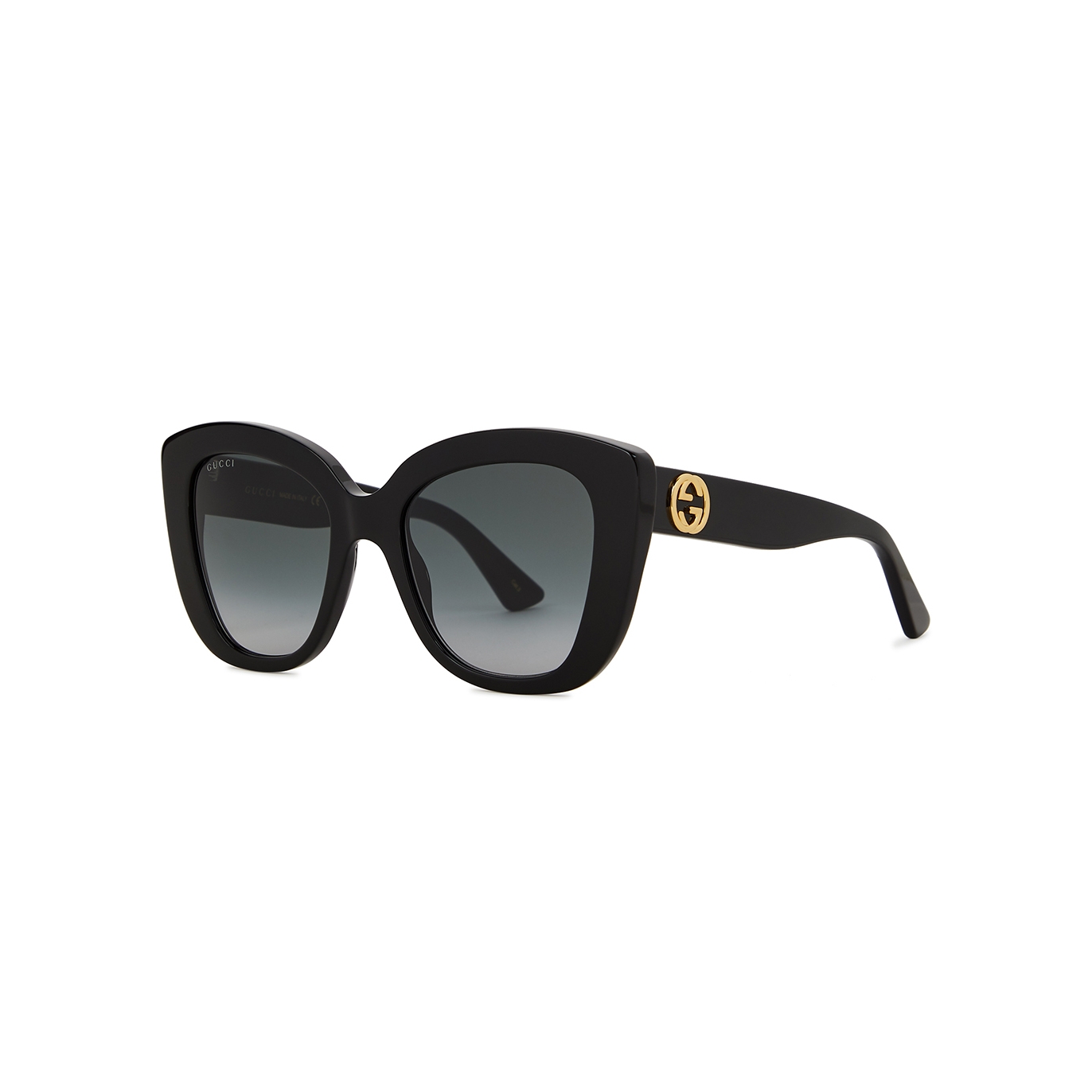 Gucci Black Oversized Cat-eye Sunglasses, Sunglasses, Black, Oversized