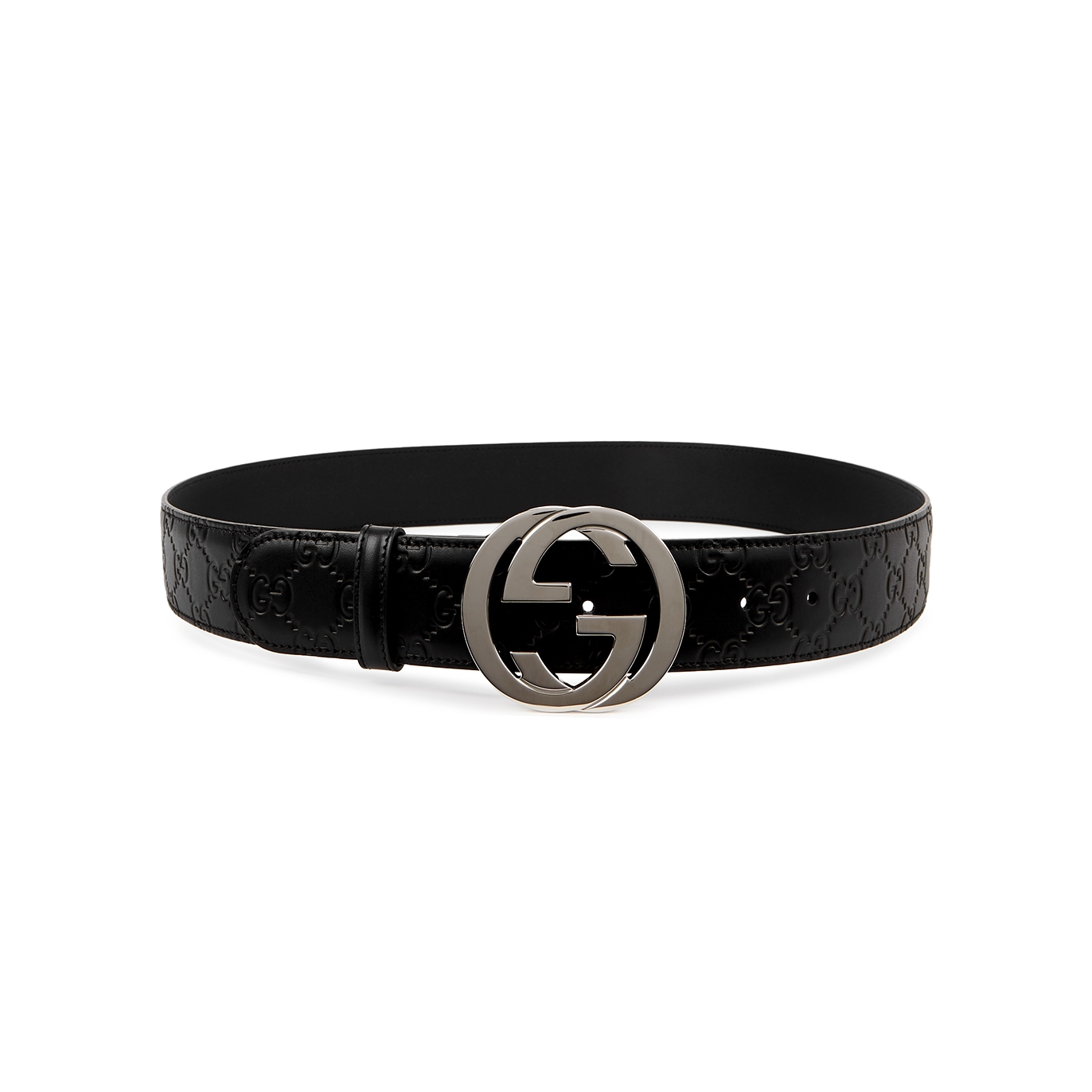 Gucci GG Monogrammed Belt - Black