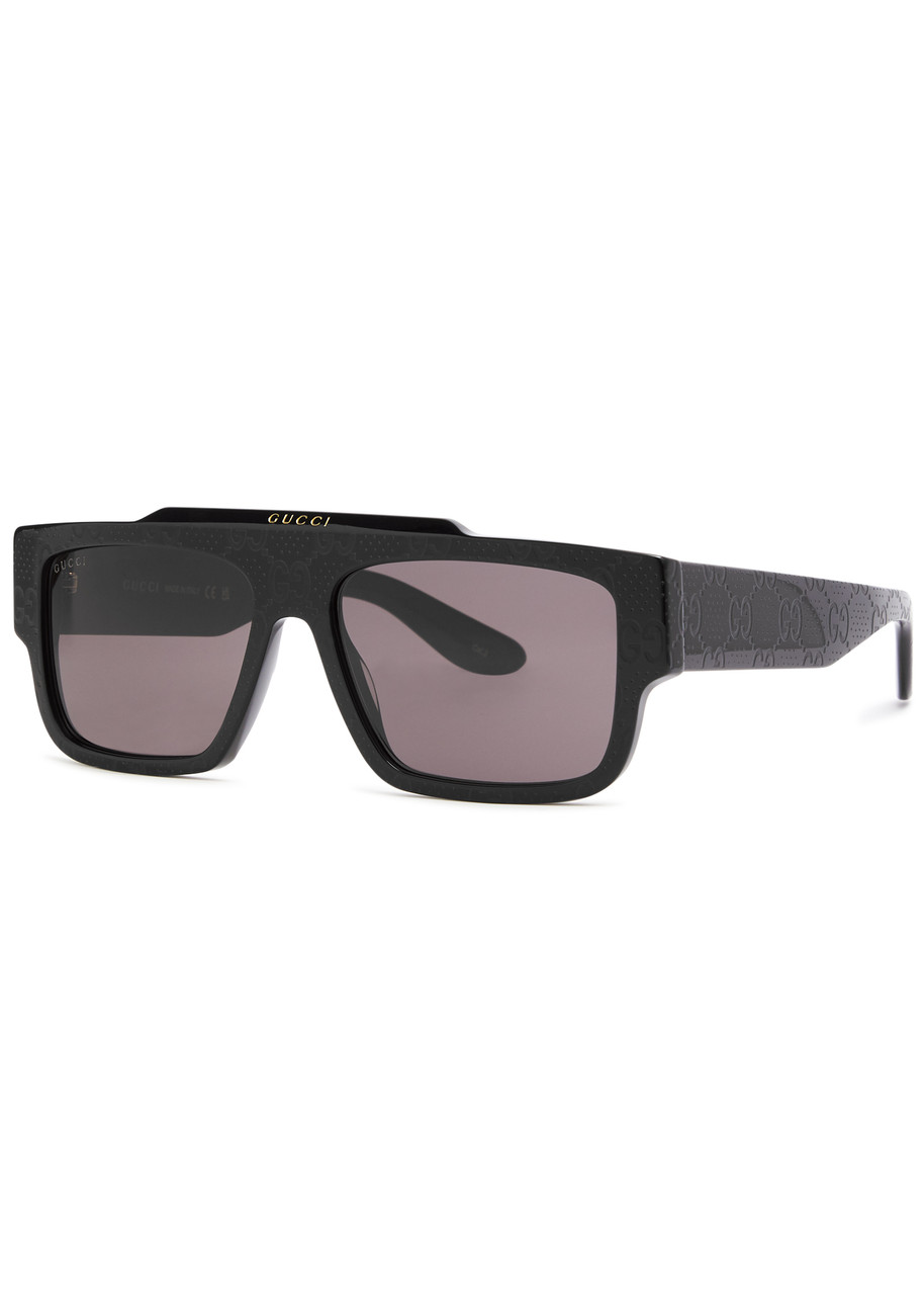 Gucci Guccissima D-frame Sunglasses - Black