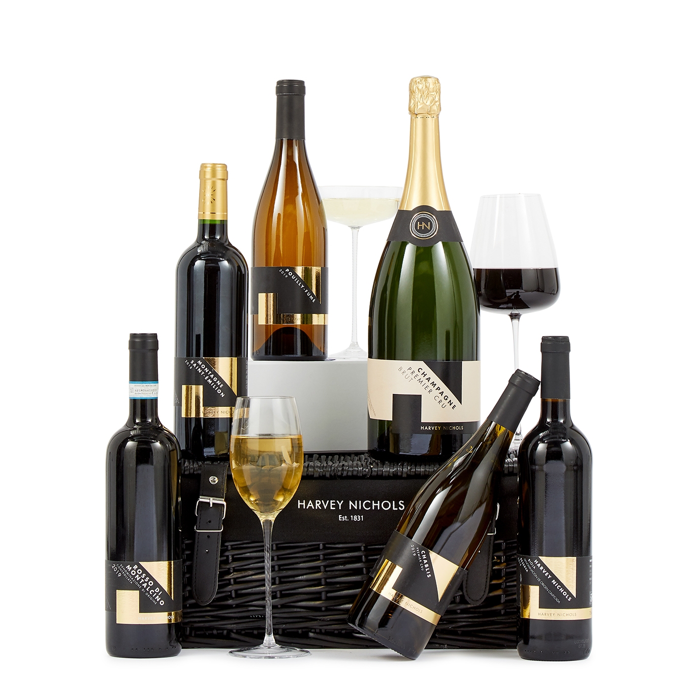 Harvey Nichols Luxury Wine & Champagne Hamper, Luxury Hamper Red Wine