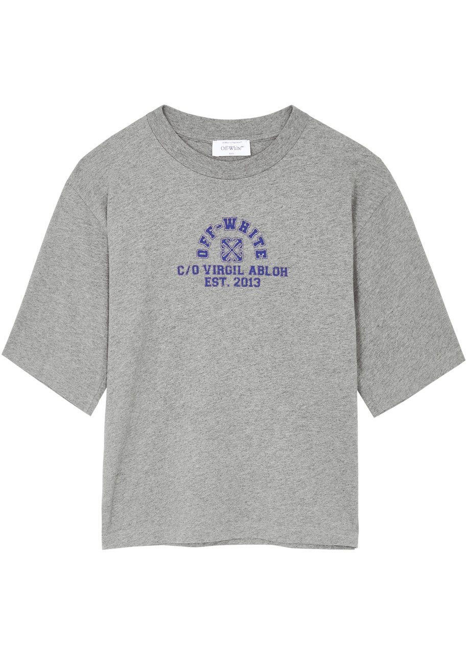 Off-white Logo-print Cotton T-shirt - Grey - XS (UK6 / XS)