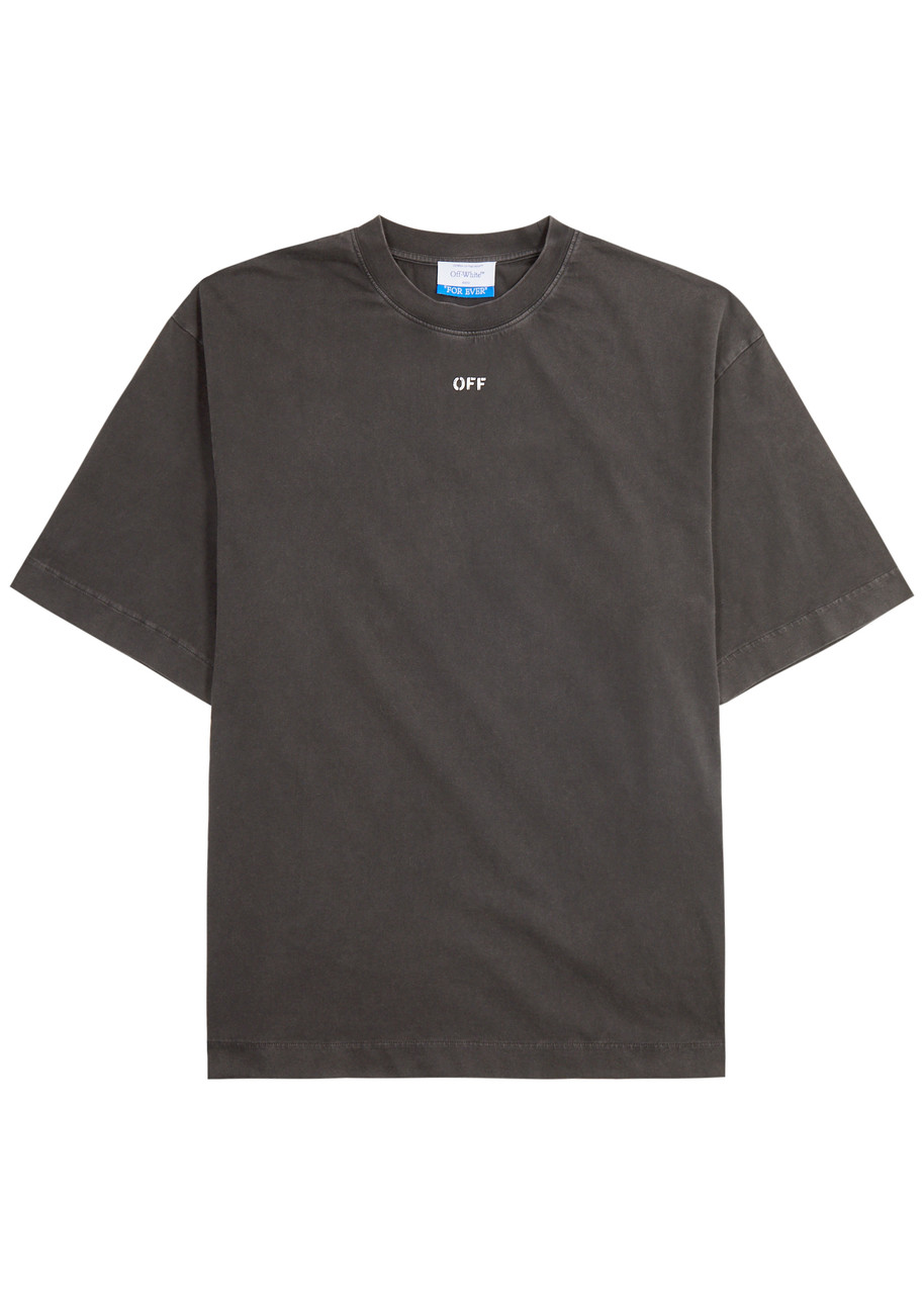Off-white Saint Matthew Logo-print Cotton T-shirt - Black Grey