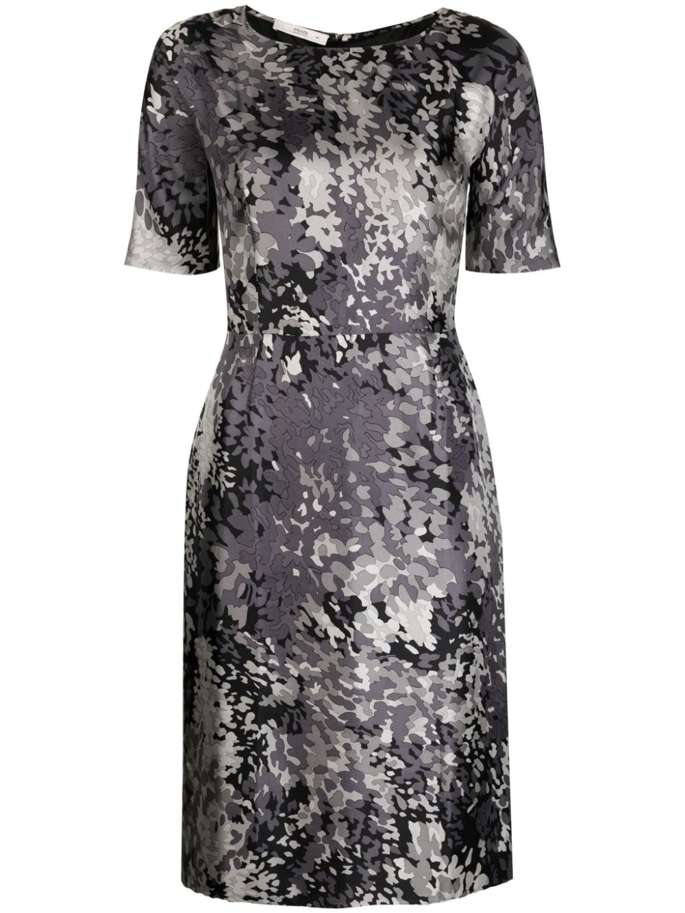 Prada Pre-Owned floral-print silk dress - Grey