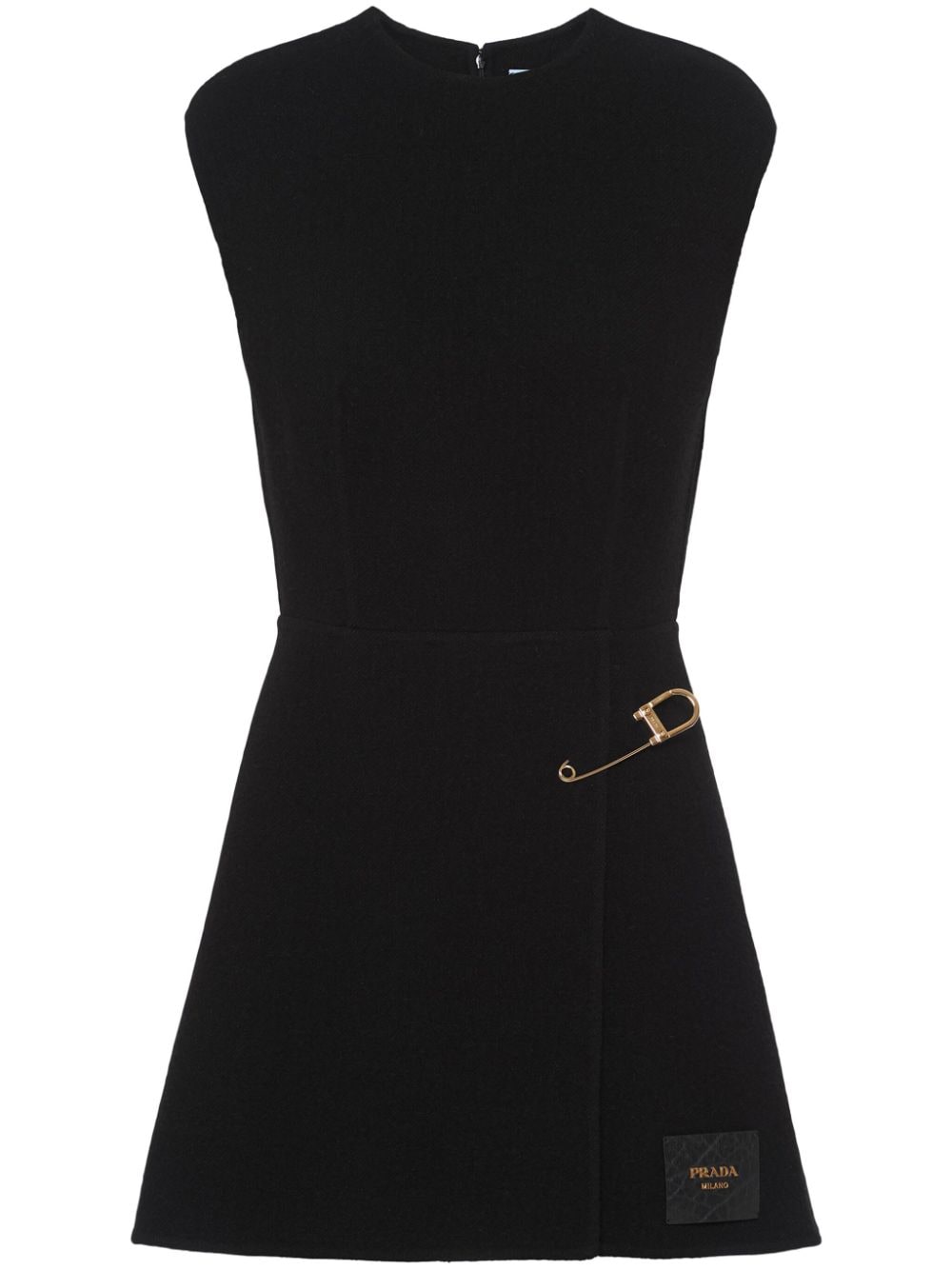 Prada safety pin-detail minidress - Black