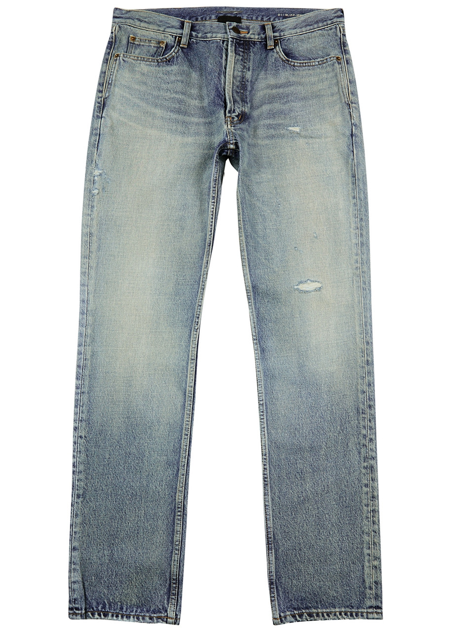 Saint Laurent Relaxed Straight-leg Jeans - Blue - W30