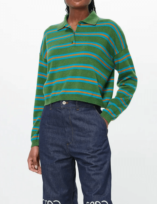 spring summer fashion trends LOEWE Striped wool cropped polo sweater £725