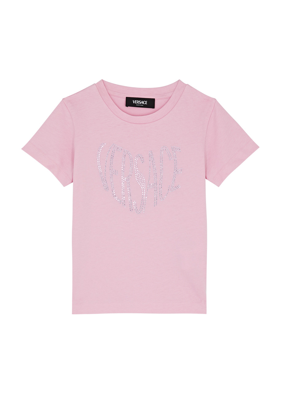 Versace Kids Logo-embellished Cotton T-shirt (4-6 Years) - Pink Light - 05YR (5 Years)
