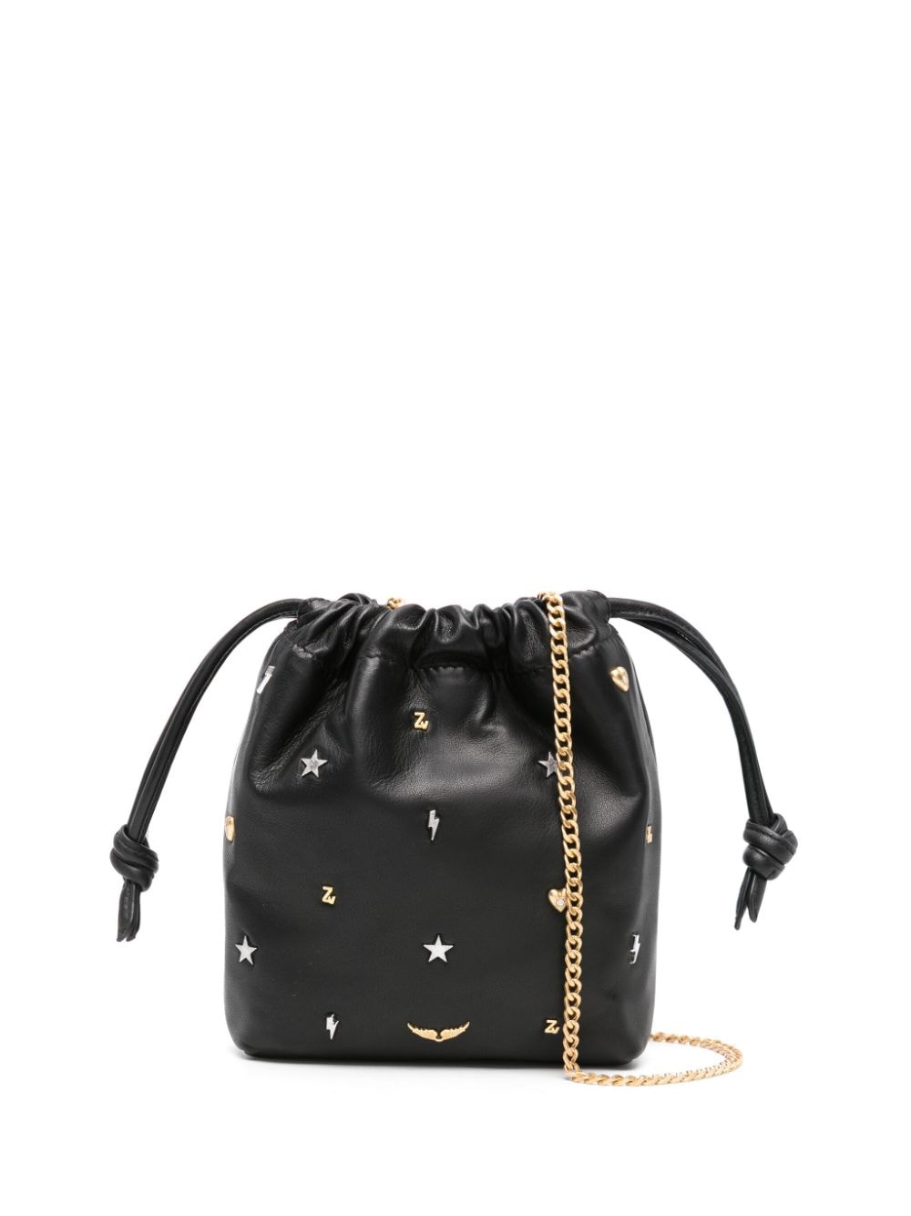 Zadig&Voltaire Rock To Go Lucky Charm leather crossbody bag - Black