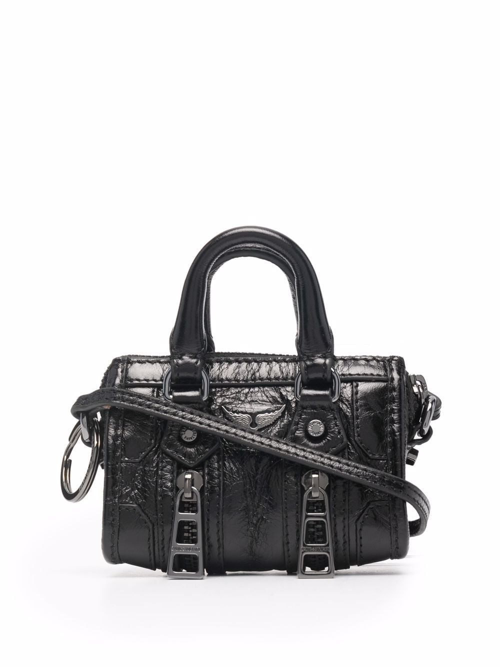 Zadig&Voltaire Sunny mini patent leather tote - Black
