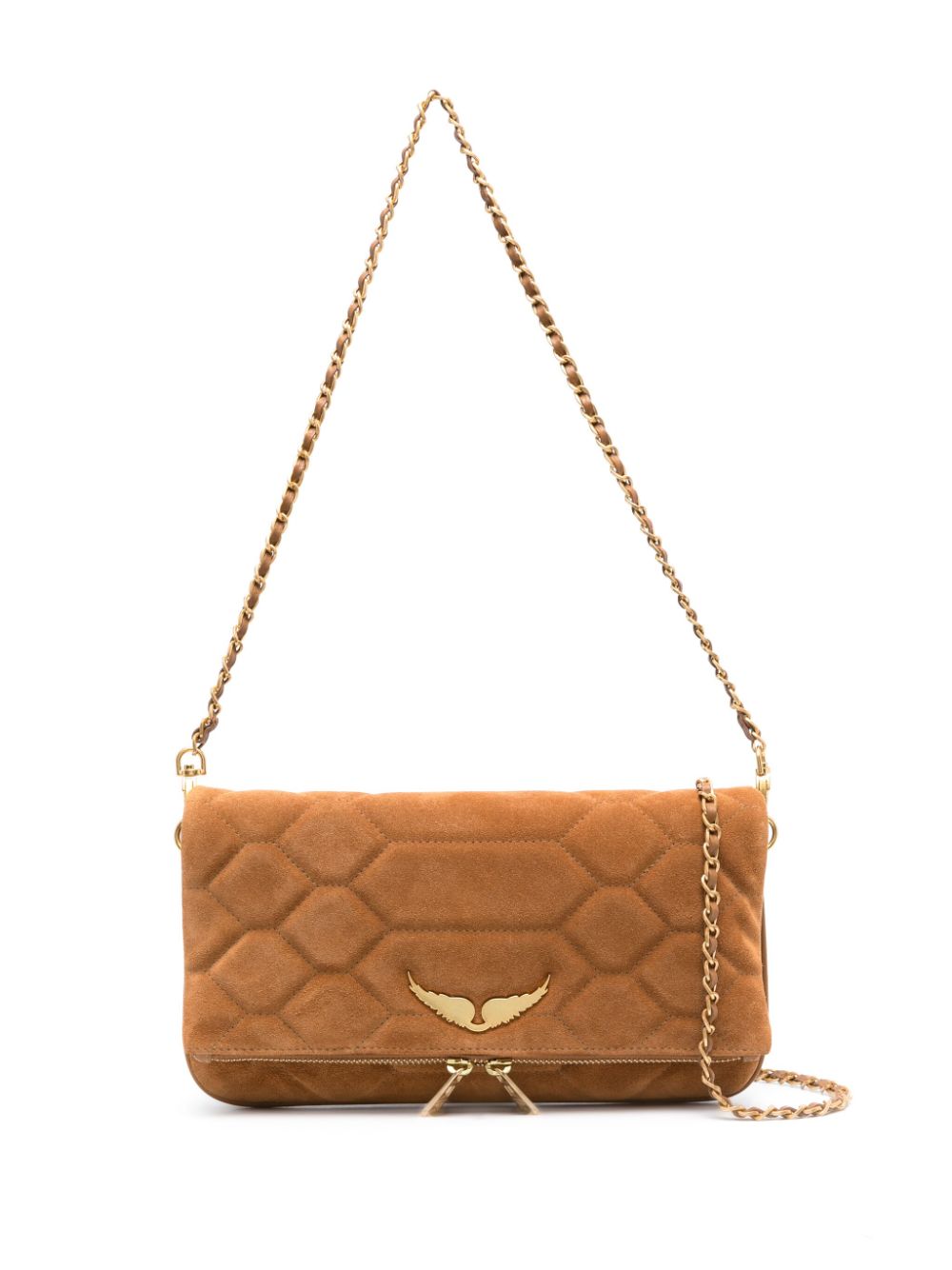Zadig&Voltaire large Rock quilted crossbody bag - Brown