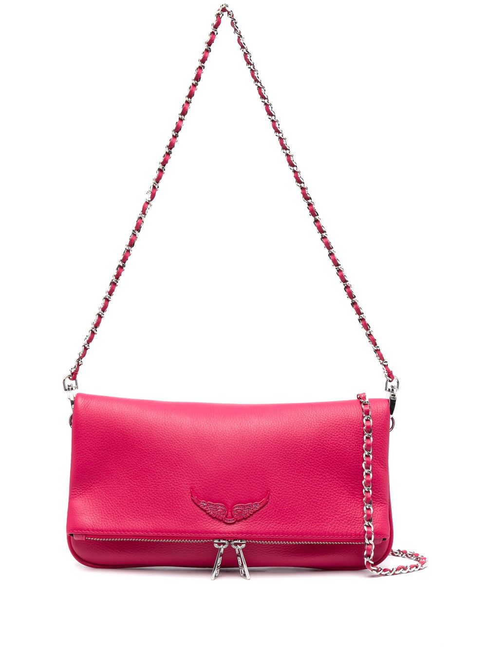 Zadig&Voltaire logo-plaque leather shoulder bag - Pink
