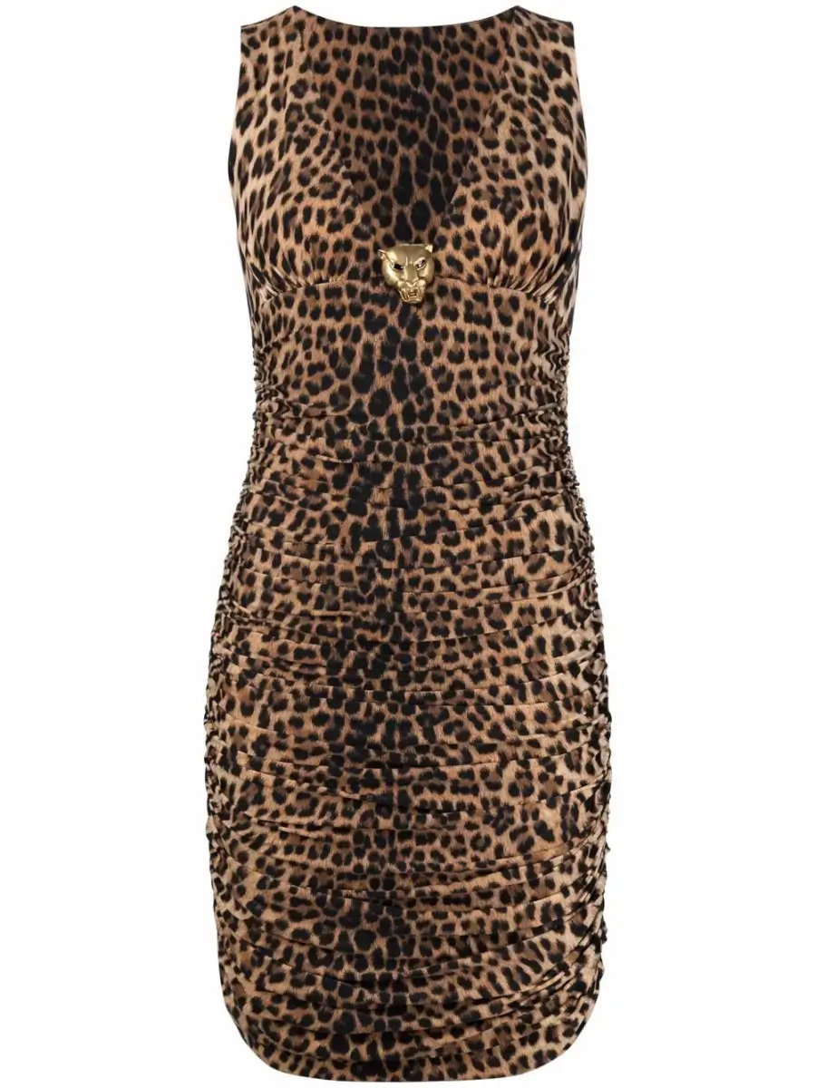 Roberto Cavalli leopard-print short dress £1,752