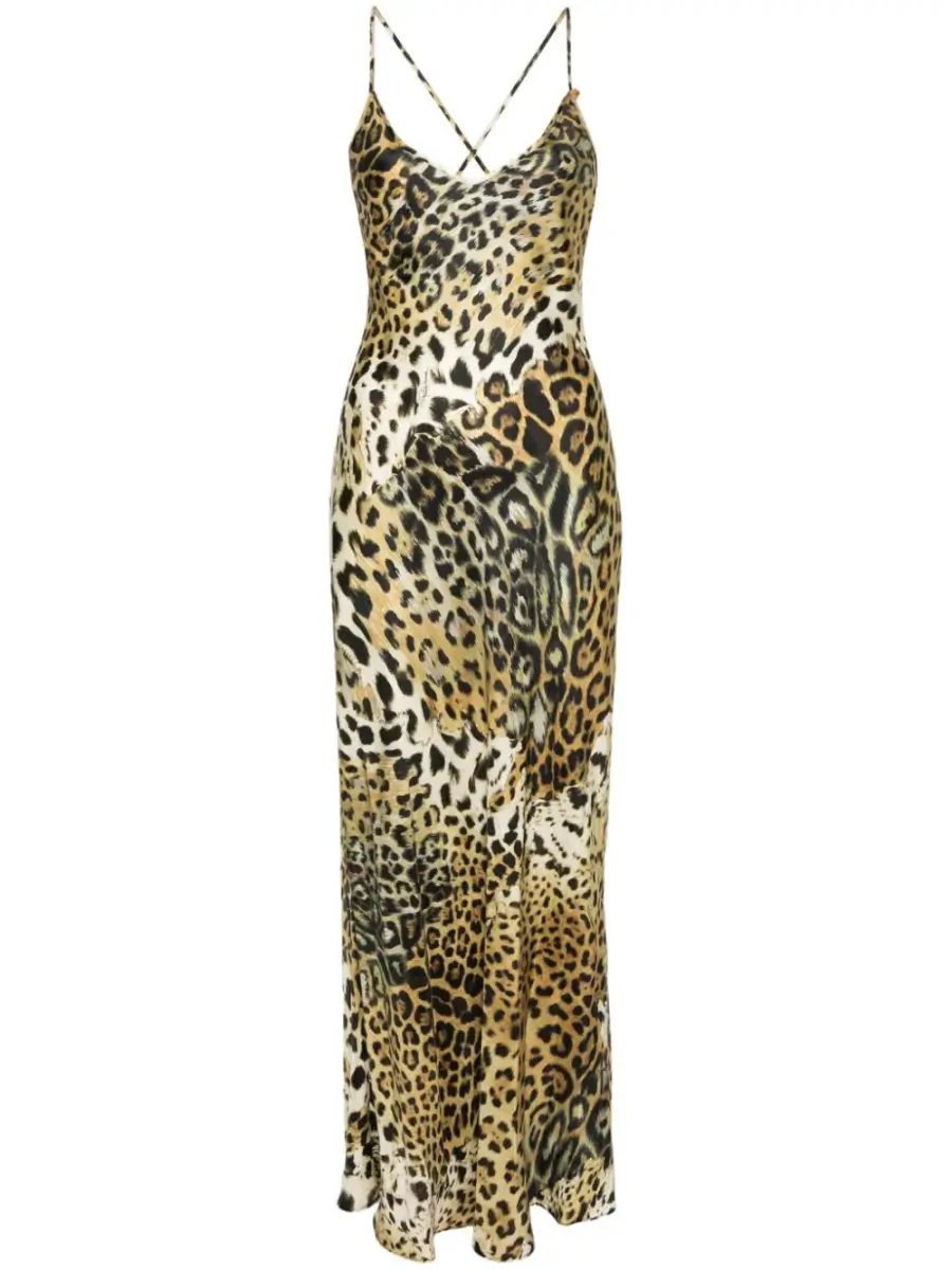 Roberto Cavalli leopard print silk dress £873