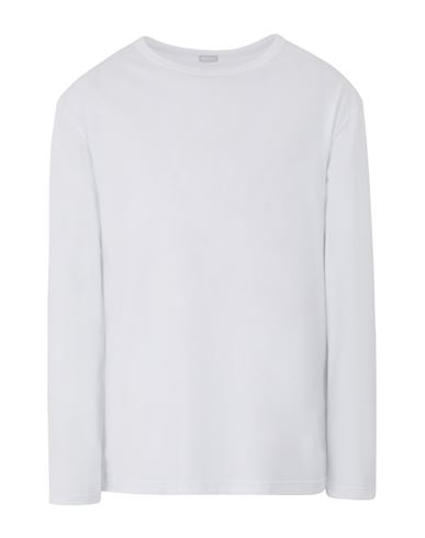 8 By Yoox Organic Cotton Basic L/sleeve T-shirt Man T-shirt White Size XL Organic cotton