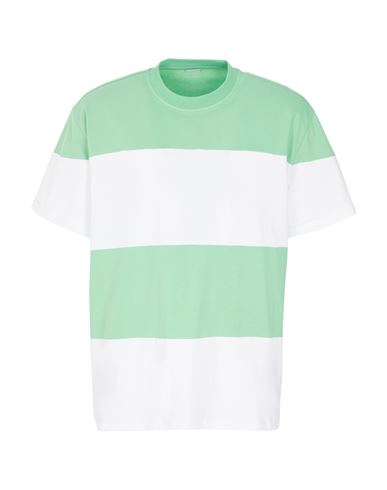 8 By Yoox Organic Cotton Striped T-shirt Man T-shirt Light green Size XXL Cotton
