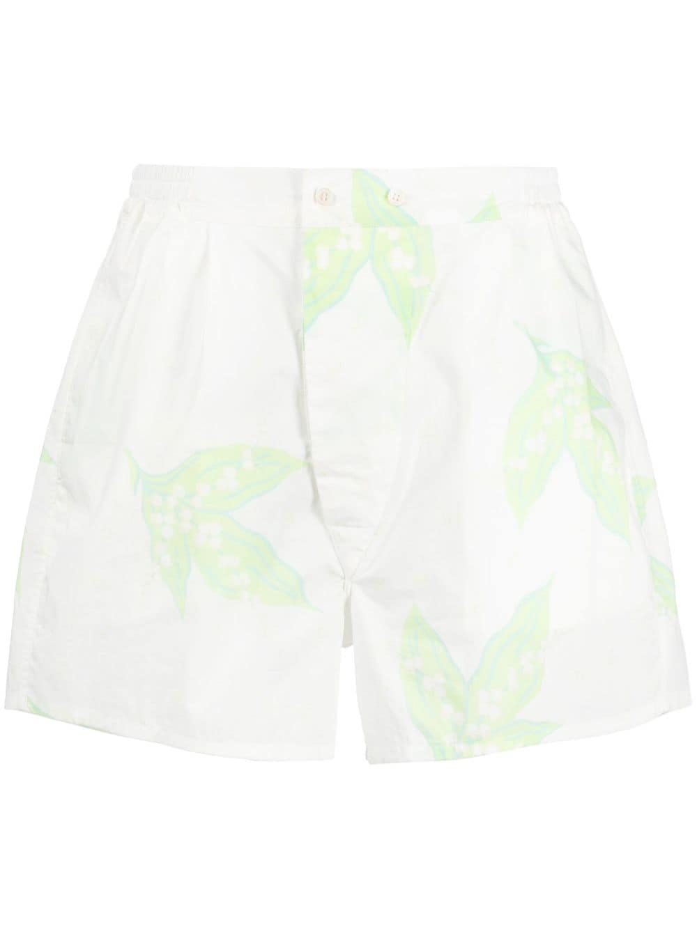 BODE Lily of the Valley chino shorts - White
