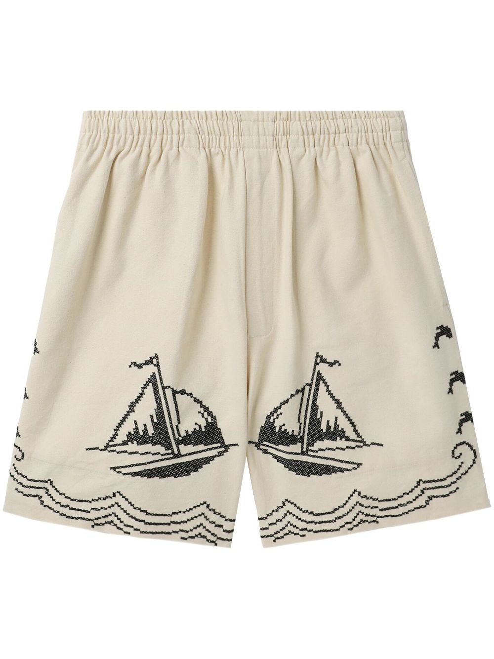 BODE Sailing cotton shorts - Neutrals