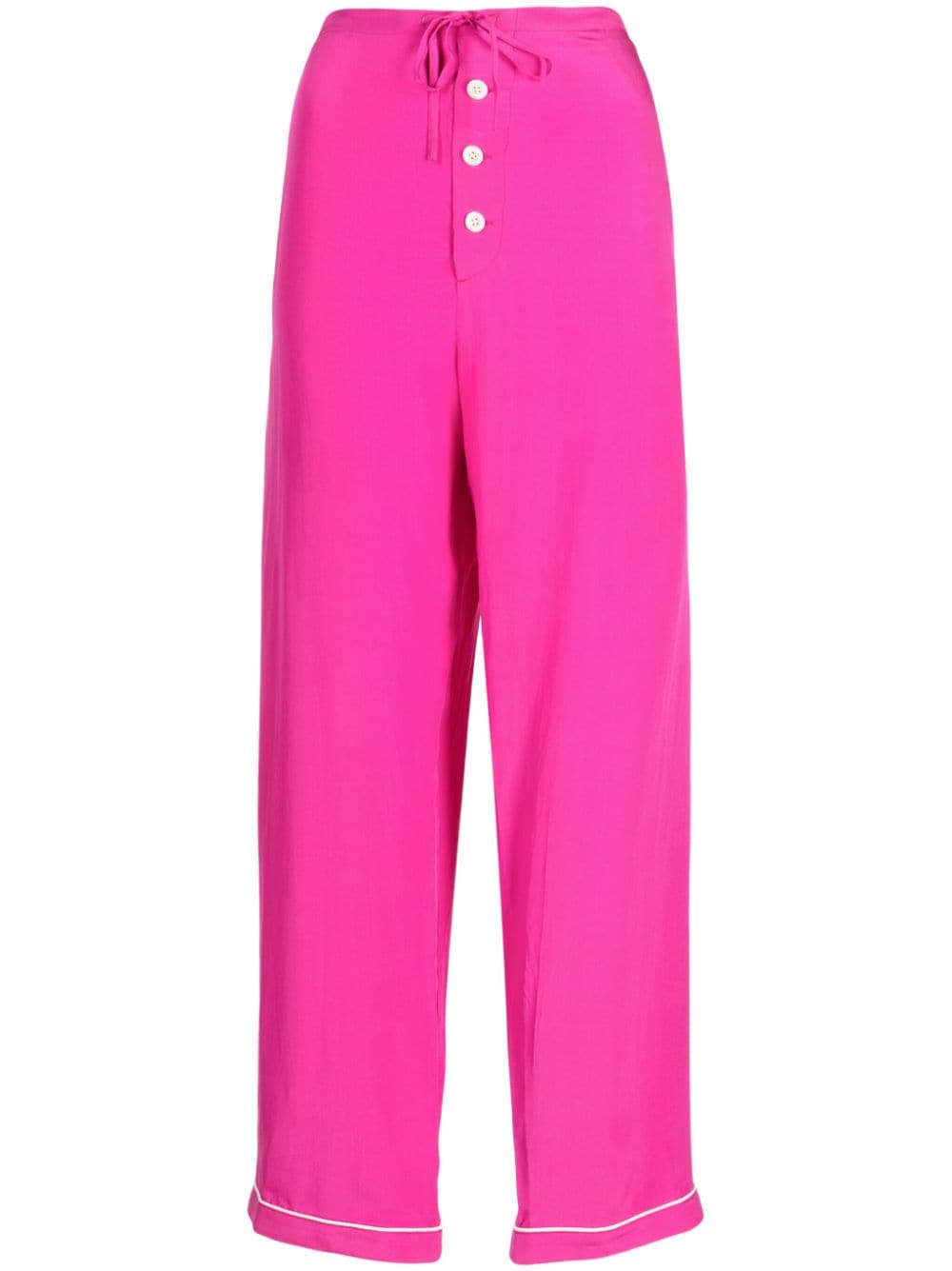 BODE Shadow Jasmine silk pyjama trousers - Pink