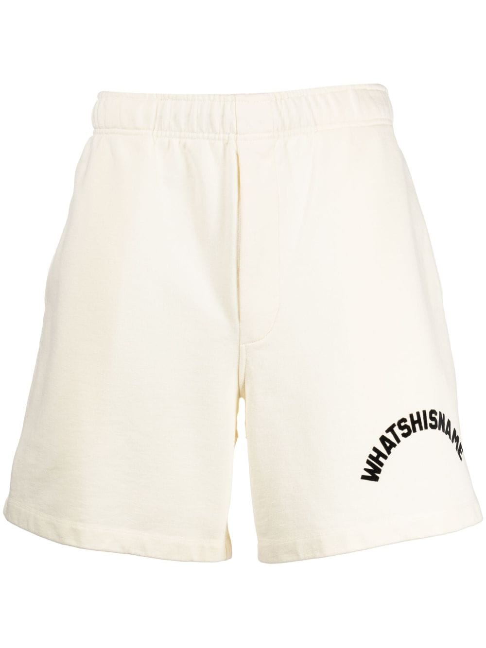 BODE Whatshisname logo-print cotton track shorts - Neutrals