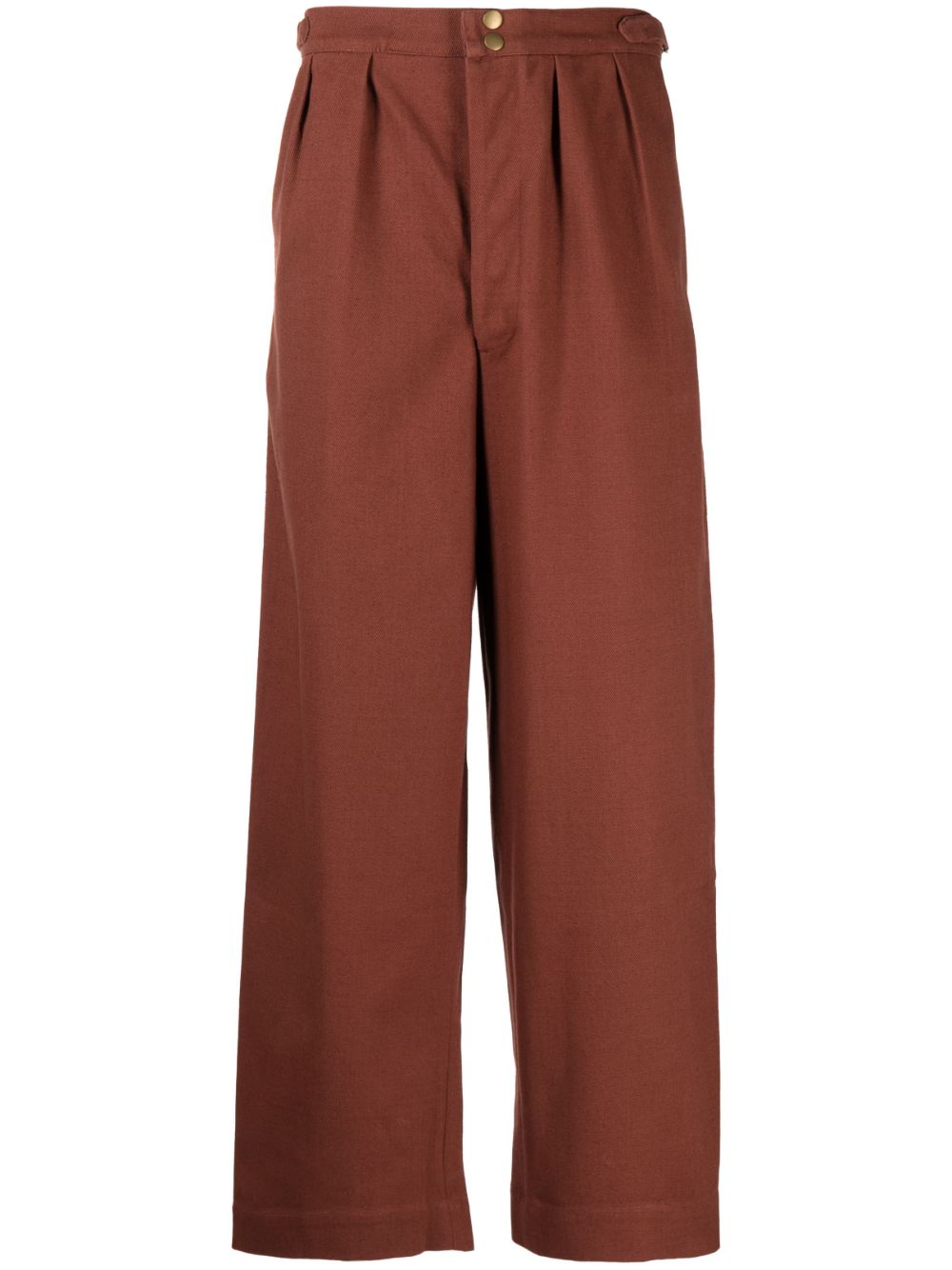 BODE cropped wide-leg trousers - Brown