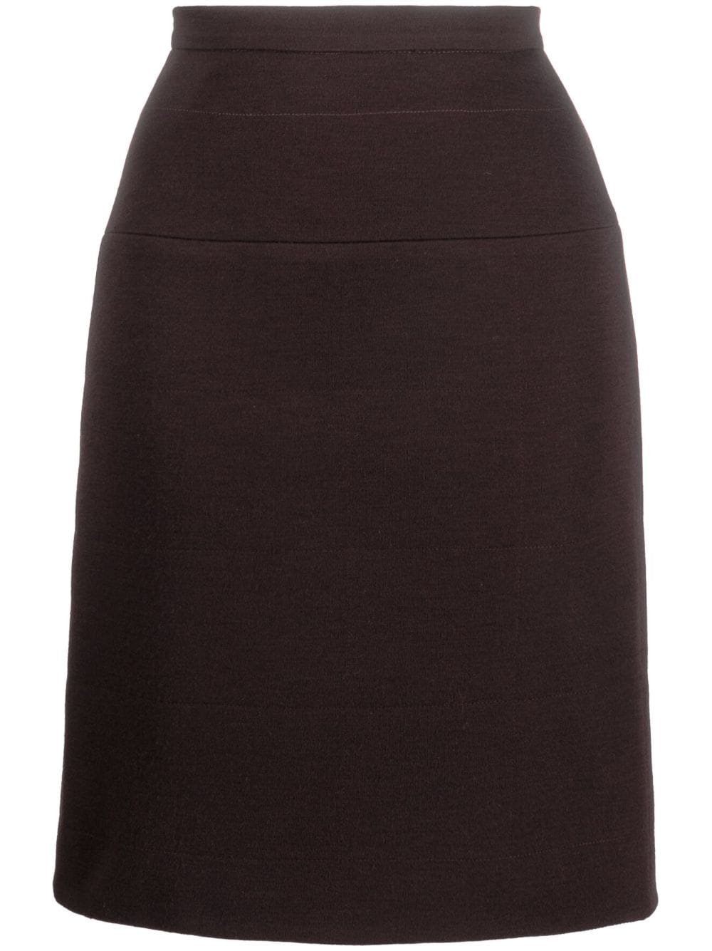 CHANEL Pre-Owned 1990s high-waist wool skirt - Brown