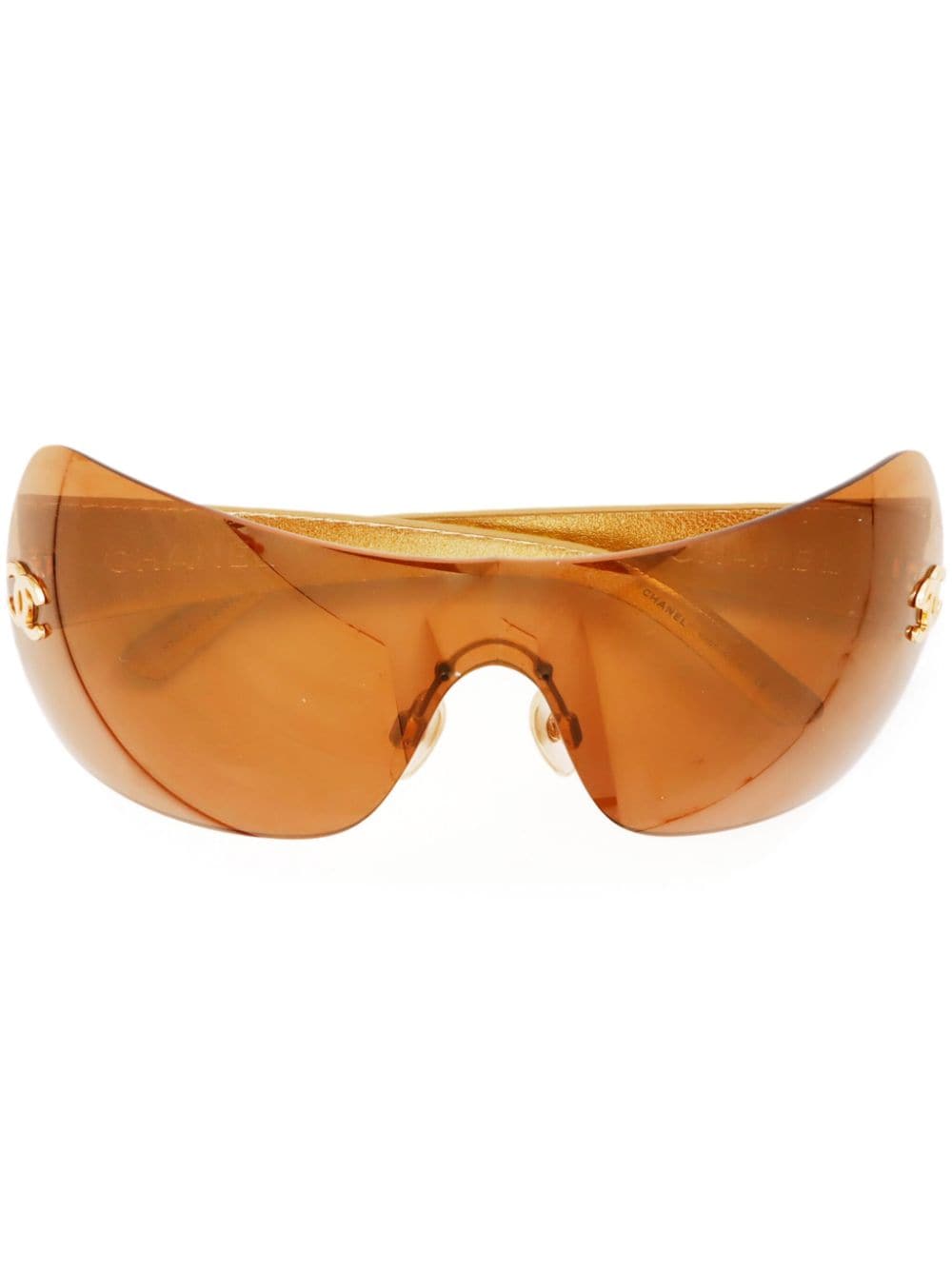 CHANEL Pre-Owned 2000 CC rimless sunglasses - Gold
