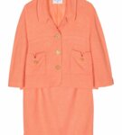 CHANEL Pre-Owned 2000s CC linen skirt suit - Orange