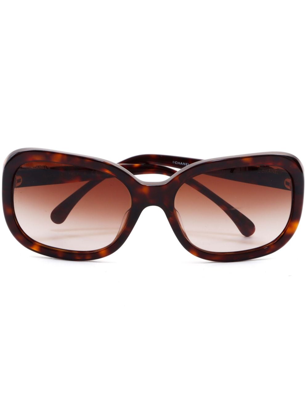 CHANEL Pre-Owned 2000s gradient lenses tortoiseshell sunglasses - Brown