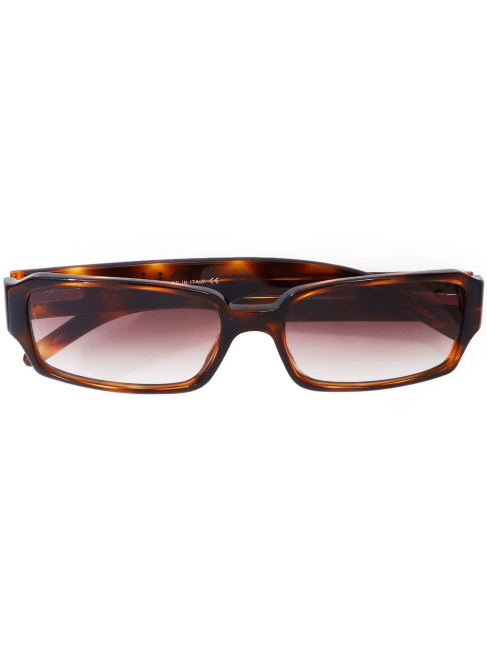 CHANEL Pre-Owned 2000s tortoiseshell rectangle-frame sunglasses - Brown