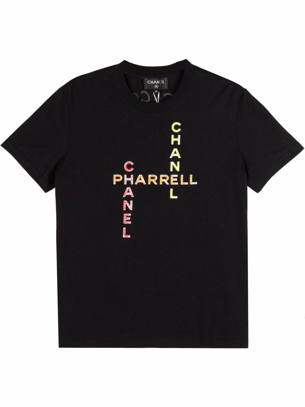 CHANEL Pre-Owned x Pharell 2019 logo-print T-shirt - Black