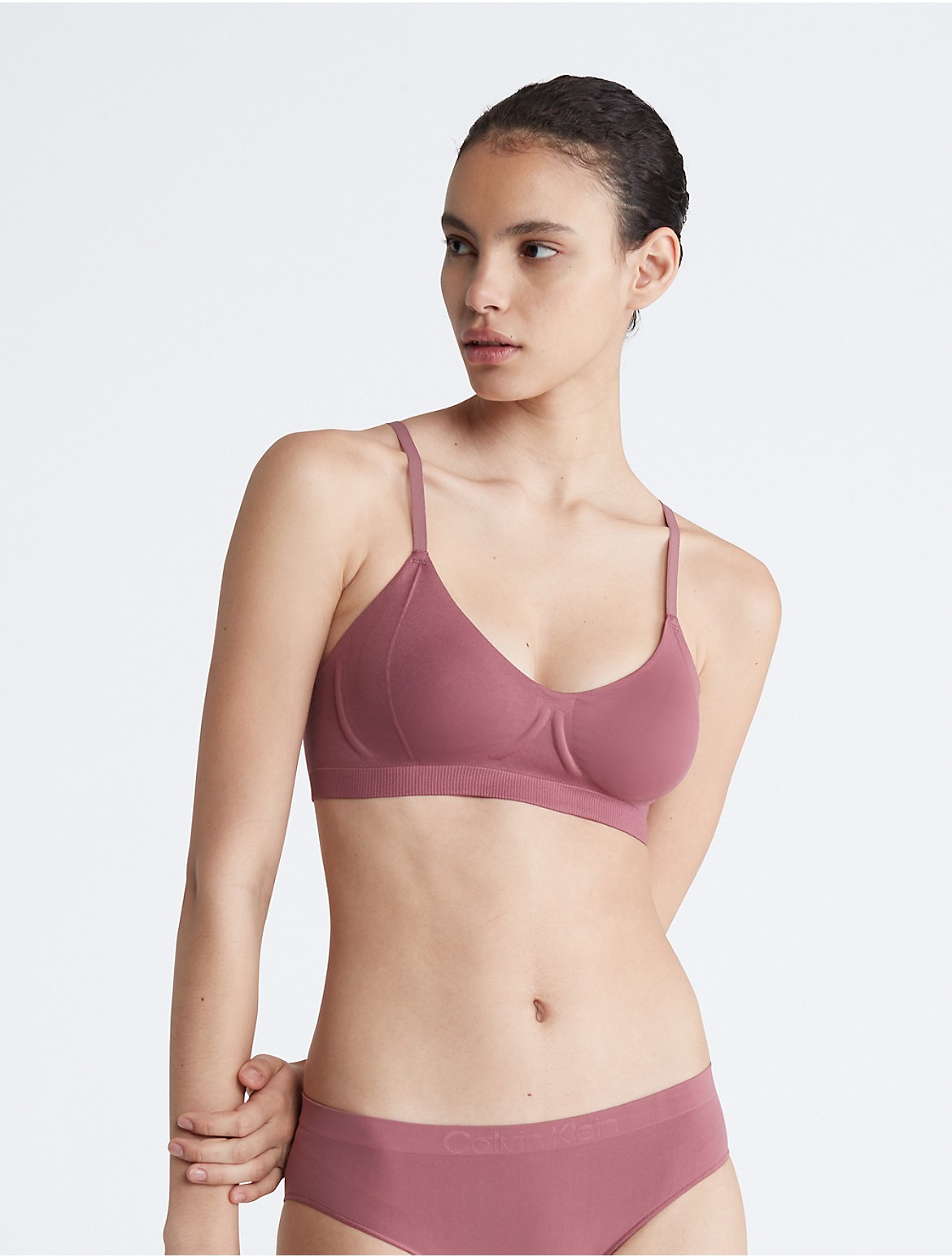 Calvin Klein Women's Bonded Flex Lightly Lined Bralette - Pink - XS