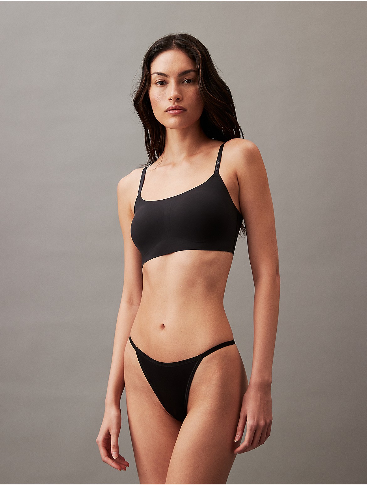 Calvin Klein Women's Ideal Micro String Thong - Black - XS