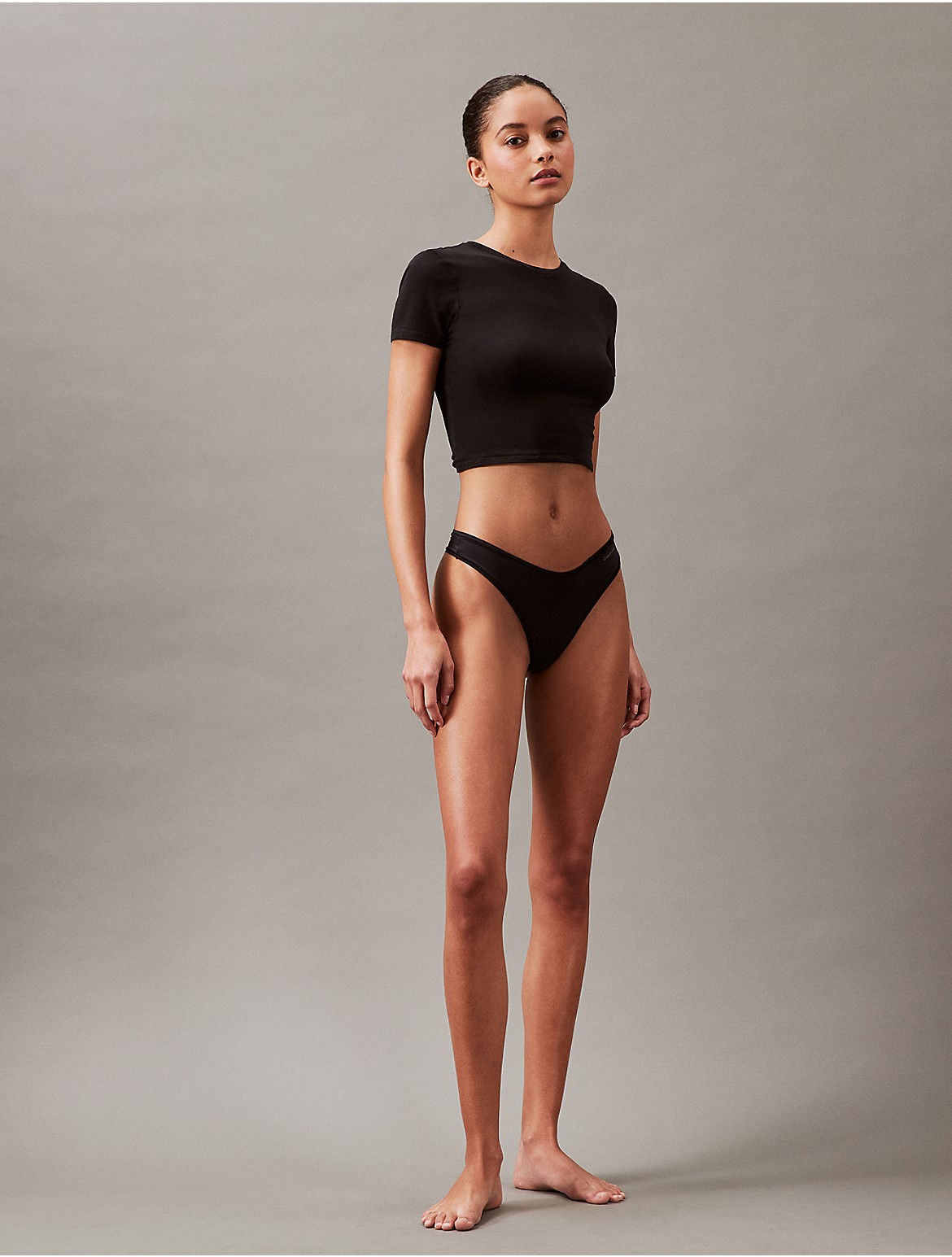 Calvin Klein Women's Ideal Micro Thong - Black - XS