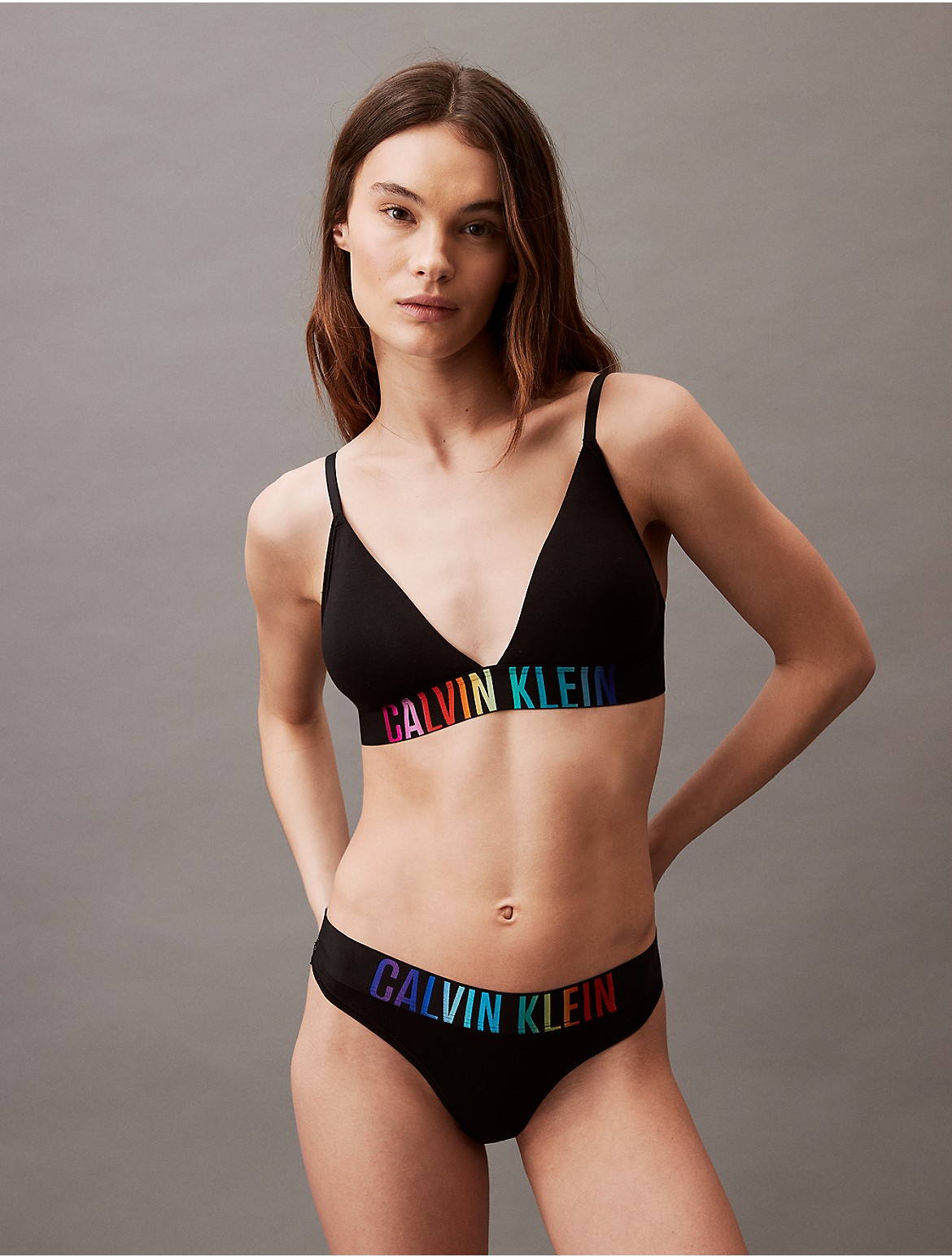 Calvin Klein Women's Intense Power Pride Lightly Lined Triangle Bralette - Black - XS