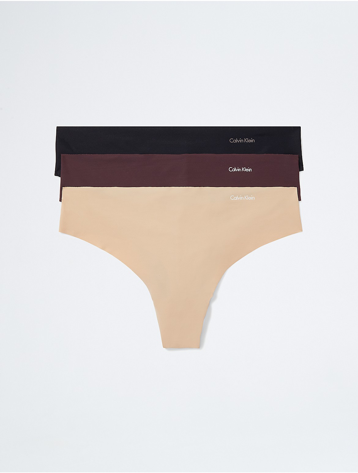 Calvin Klein Women's Invisibles 3-Pack Thong - Multi - XL
