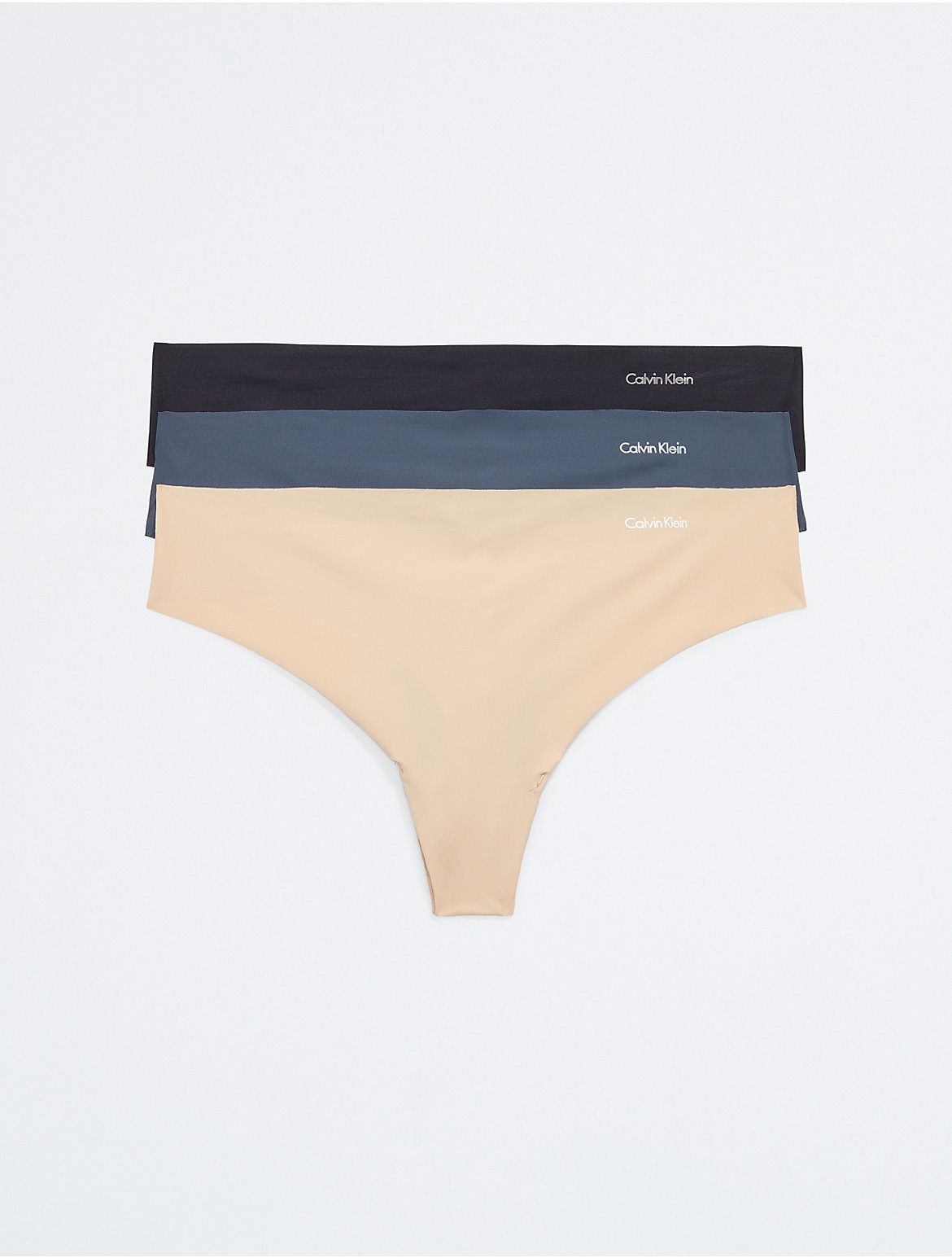 Calvin Klein Women's Invisibles 3-Pack Thong - Multi - XS