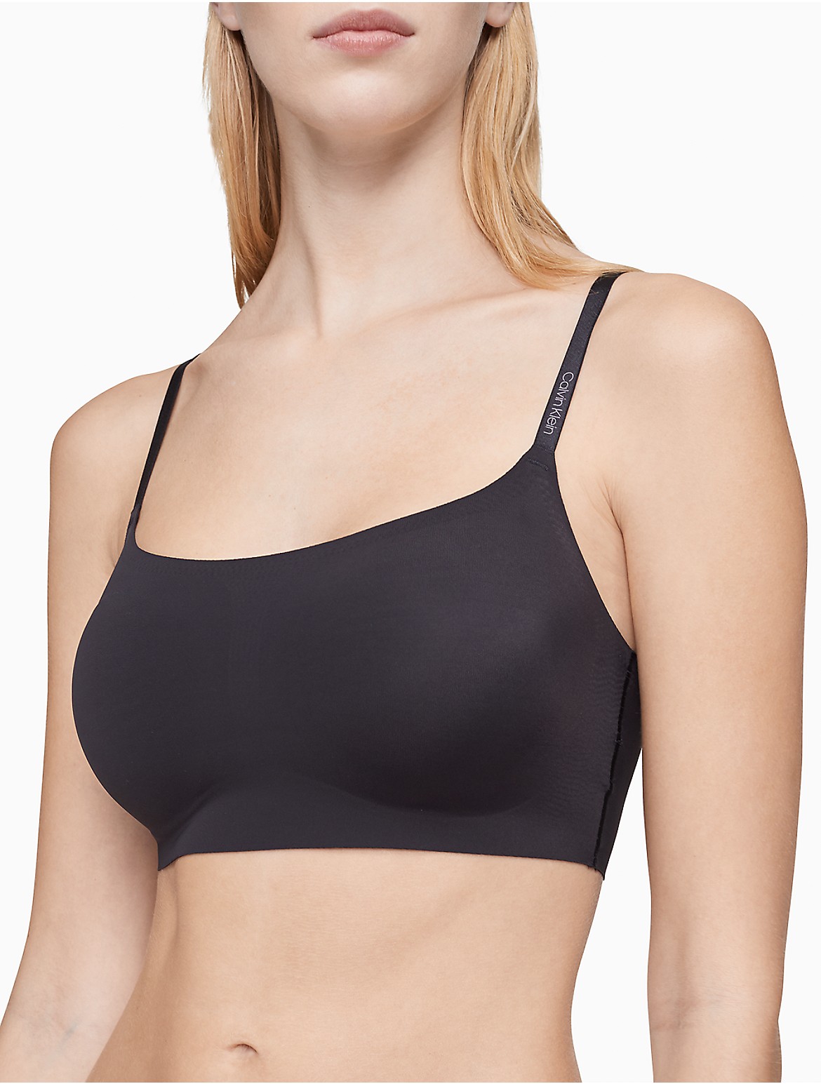 Calvin Klein Women's Invisibles Wirefree Lightly Lined Bralette - Black - M