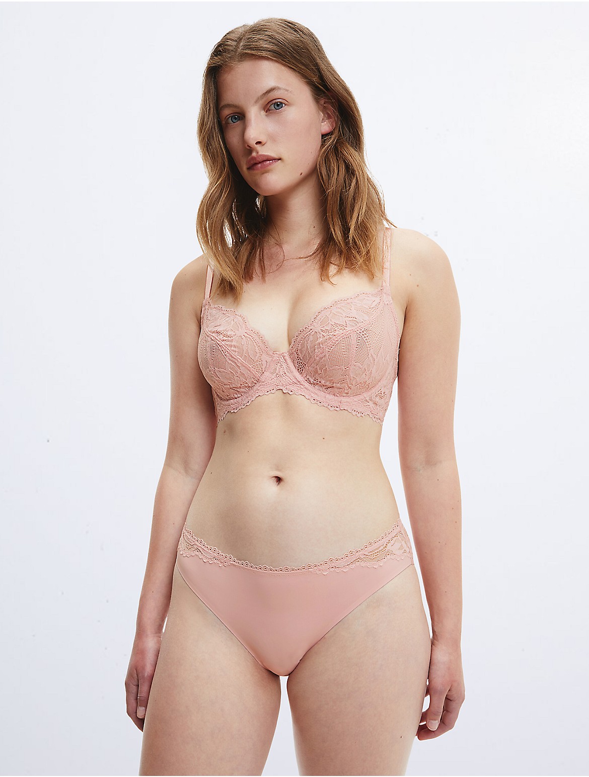 Calvin Klein Women's Seductive Comfort Lotus Floral Unlined Bra - Pink - 30DDD