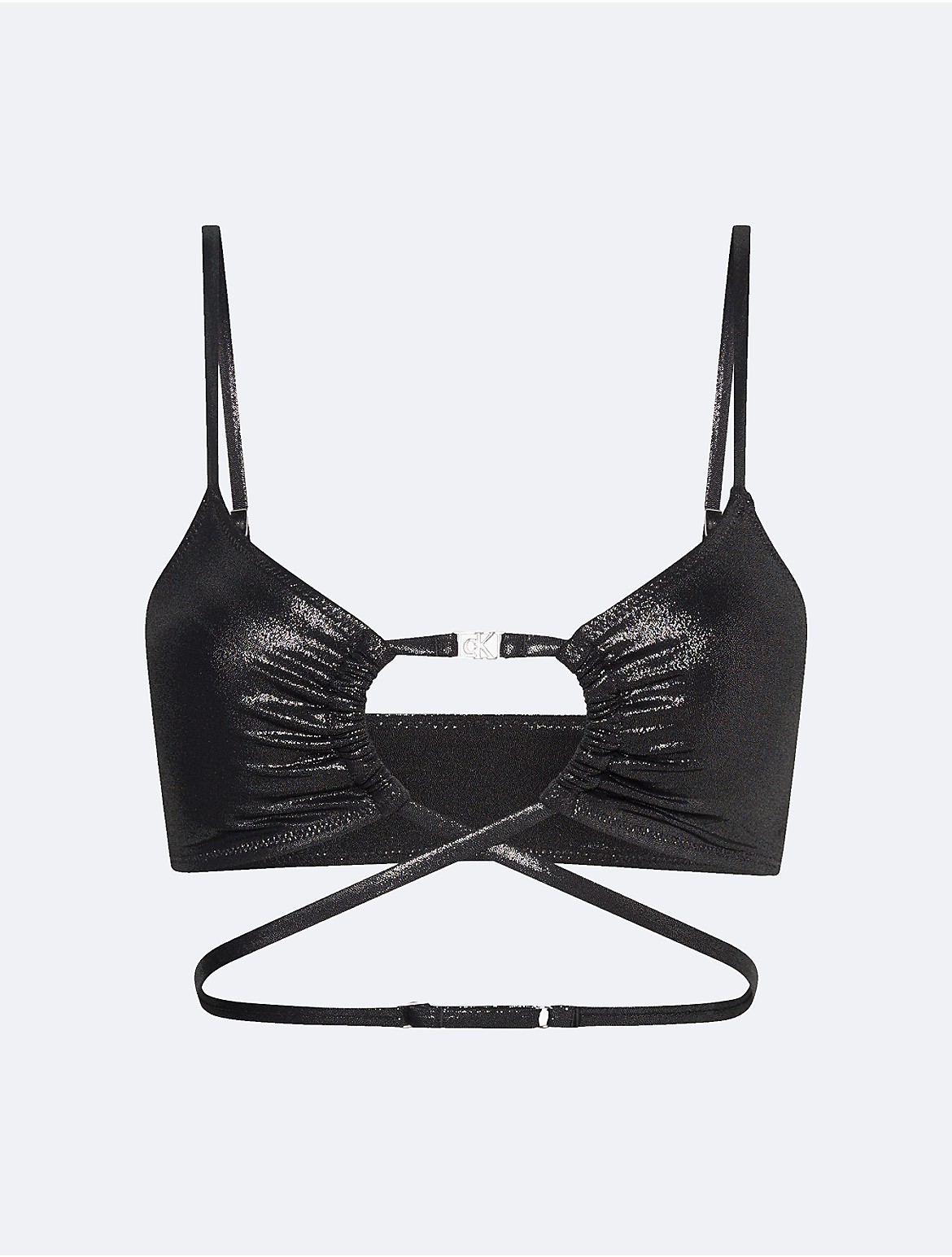 Calvin Klein Women's Strappy Bralette Top - Black - L