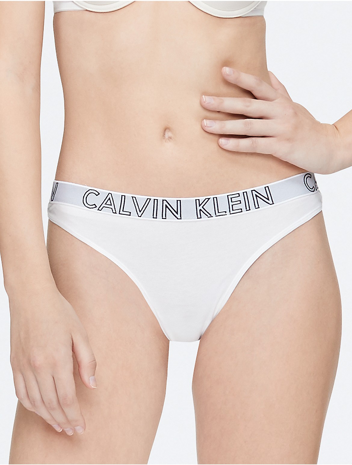 Calvin Klein Women's Ultimate Cotton Thong - White - XS