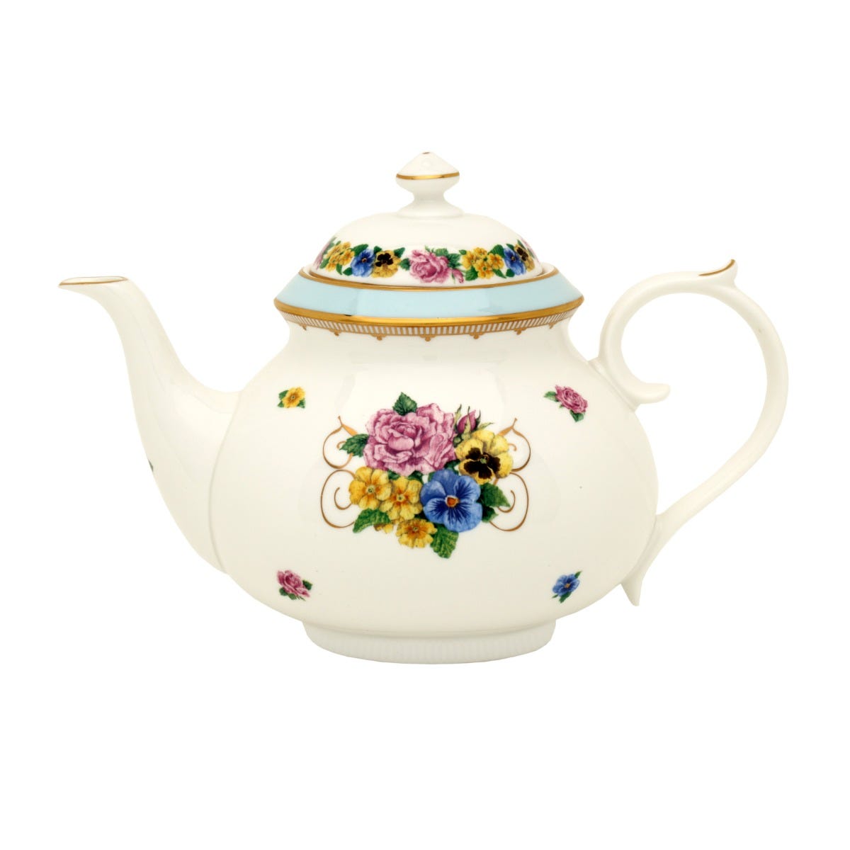 Castle of Mey Shell Garden 6 Cup Teapot, Fine Bone China, Halcyon Days