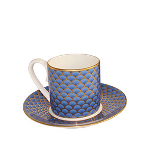 Coffee Cup & Saucer in Blue, Fortnum Mason