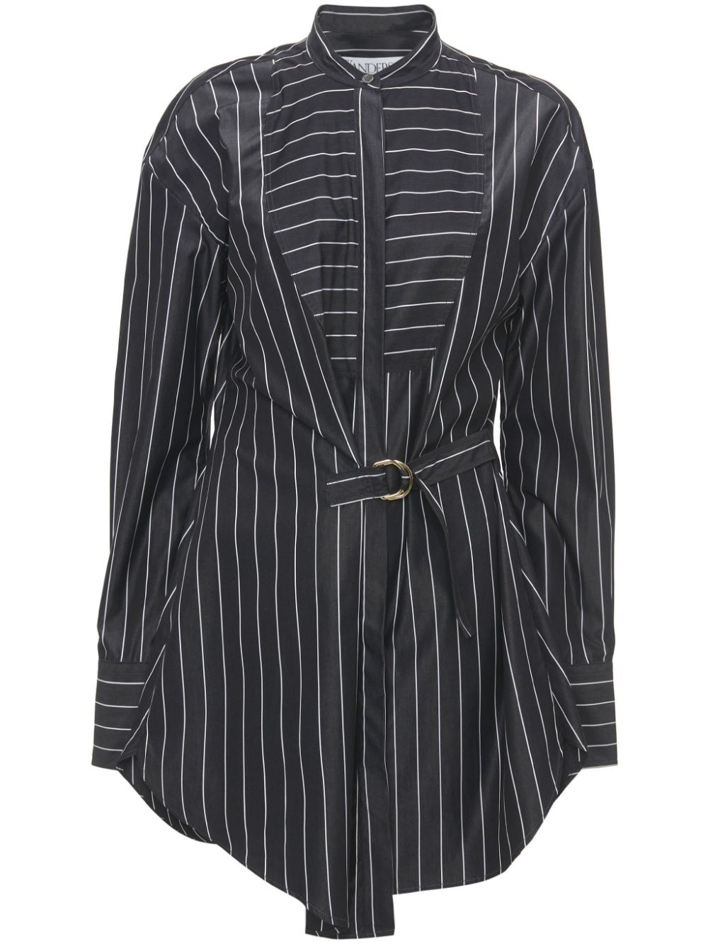 JW Anderson Twisted striped cotton shirt - Black