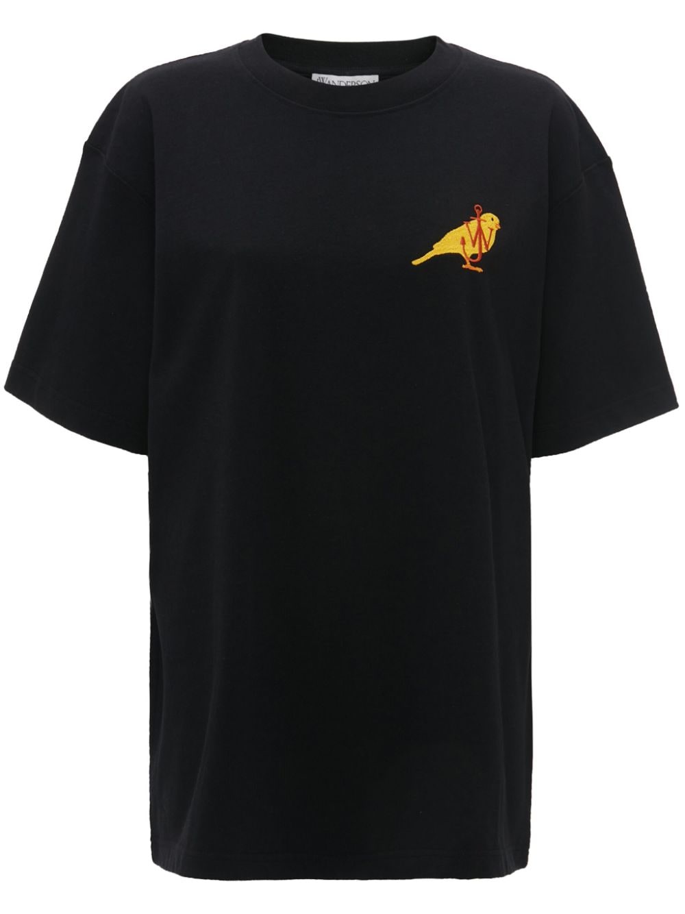JW Anderson logo-embroidered organic cotton T-shirt - Black
