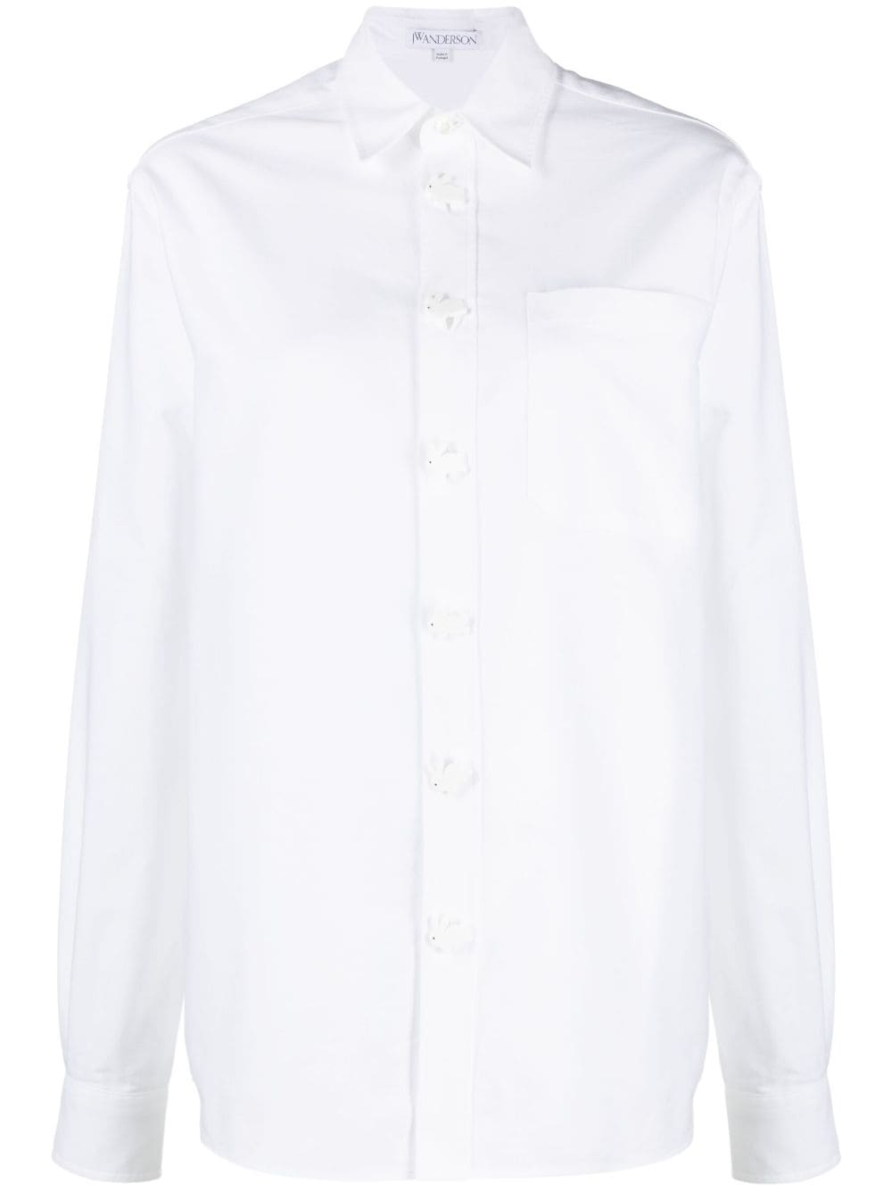 JW Anderson rabit-buttons cotton shirt - White