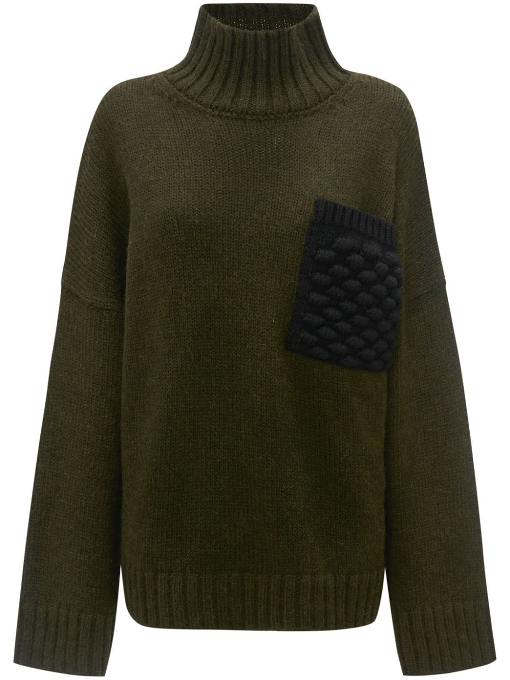 JW Anderson roll-neck ribbed jumper - Green