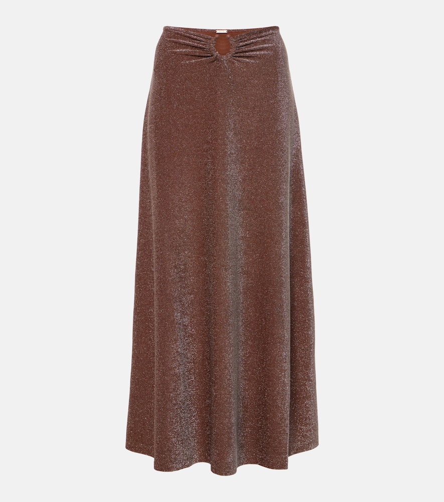 Johanna Ortiz Ring-detail embellished maxi skirt