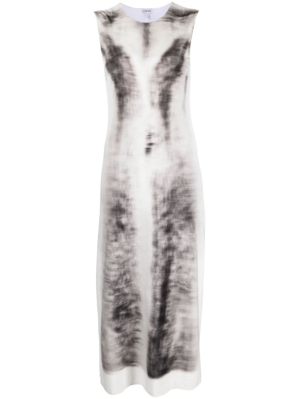 LOEWE- Blurred Print Tube Dress